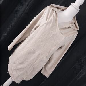 NWOT! BASS! OATMEAL & GRAY MARLED KNIT, SIDE SNAP HOODIE TOP, JACKET! SZ XL